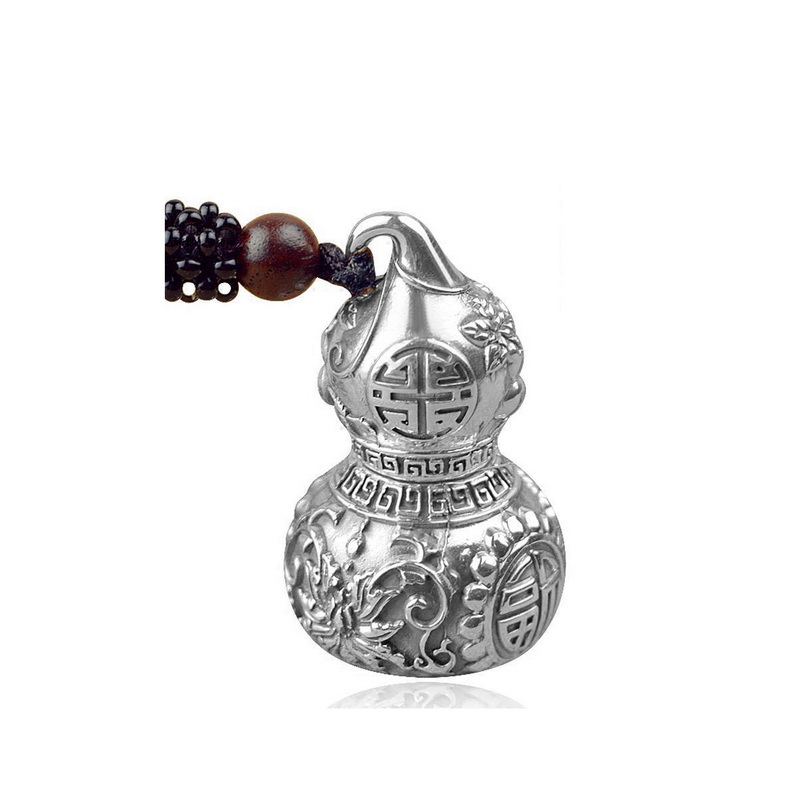 Thai silver sealing bottle S925 pure silver small medicine case containing bottle ridge mantra and body necklace pendant of Ping An male and female pendant