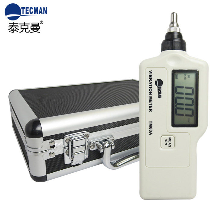 Tekman TM63A Portable Digital Vibrometer Handheld Locator Measures Velocity, Acceleration and Displacement