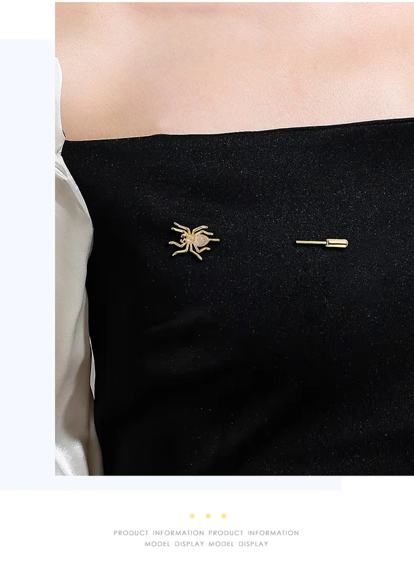 Golden Charm Thời trang Mùa hè Phong cách Từ Chèn Spider Brooch Nữ Hàn Quốc Suit Coat Áo khoác Áo khoác Wild Corsage - Trâm cài