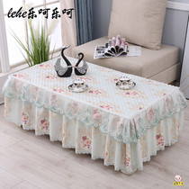 Tea table cover kit full package 2021 new table cloth cushion fabric Nordic style high class TV cabinet table cloth composition suit