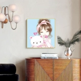 2019 Diamond Painting New Diamond Cartoon Cartoon's Simple Simple Simple Sleasry Point Drilling Cross Insk Beauty Diamond Embroidery