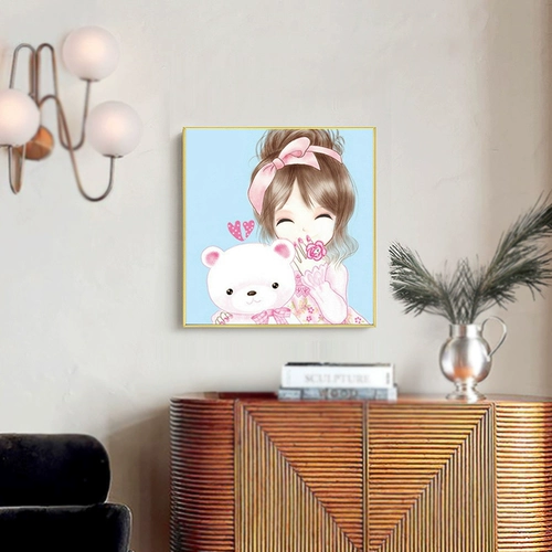 2019 Diamond Painting New Diamond Cartoon Cartoon's Simple Simple Simple Sleasry Point Drilling Cross Insk Beauty Diamond Embroidery