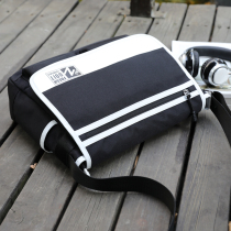 Large-capacity one-shoulder cross-body bag mens fashion brand Japanese postman bag backpack sports high school student school bag canvas