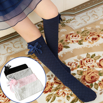 Japanese girls spring and autumn thin cotton stockings Mijia Xiong new childrens diamond baby socks without heel