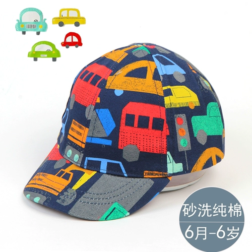 Летняя мультяшная шапка для мальчиков, хлопковая детская тонкая бейсболка, 6 мес., 6 лет, защита от солнца