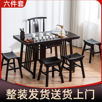 Tea Table Chairs Combined Solid Wood Tea Table Tea Table Tea Set Integrated Kung Fu Tea Table Home Ujinshi Tea Table Tea Table