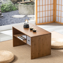 Day-style tatami small tea table floating window table Home Balcony Short table Computer Desk Bedroom Sitting Ground Solid Wood Cabinet Zen