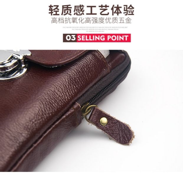 Ba lô đeo chéo nam đa chức năng 6 7 8 inch da lộn điện thoại di động túi da phẳng treo thắt lưng túi ngực túi đeo điện thoại