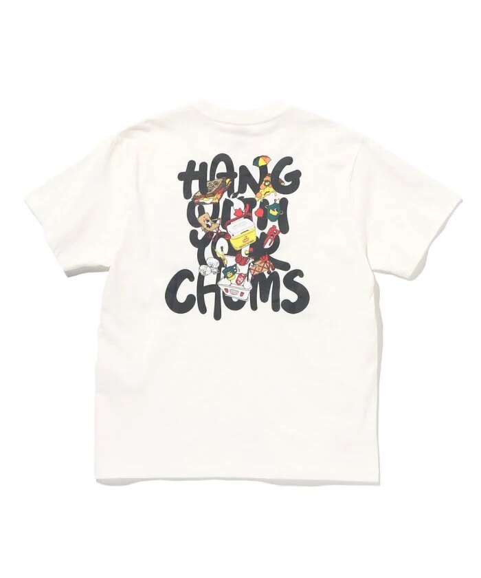 23SS CHUMS HWYC Steel Cooler PKT TEE cotton short-sleeved T-shirt