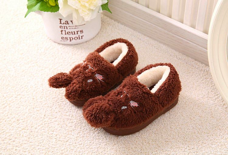 Chaussons enfants en suède pour hiver - semelle caoutchouc - Ref 1008609 Image 25