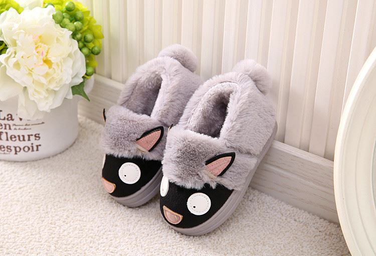 Chaussons enfants en suède pour hiver - semelle caoutchouc - Ref 1008609 Image 121