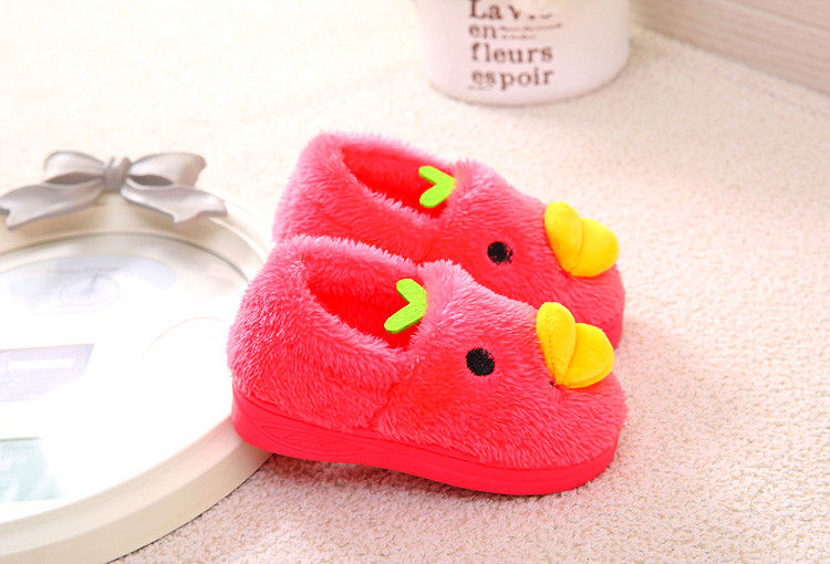 Pantoufles enfants en suède pour hiver - semelle caoutchouc - Ref 1033008 Image 37