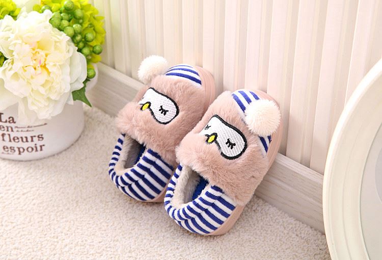 Chaussons enfants en suède pour hiver - semelle caoutchouc - Ref 1008609 Image 91