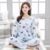 Đồ ngủ nữ mùa xuân và mùa thu mới 2018 cho nữ dài tay cotton nữ hoạt hình dễ thương phiên bản Hàn Quốc có thể mặc bên ngoài bộ đồ phục vụ tại nhà đồ bộ mùa hè Bên ngoài ăn mặc