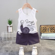 Vest boys summer super cool Korean version of the traceless childrens ultra-thin handsome sports thin 2022 new ice silk suit