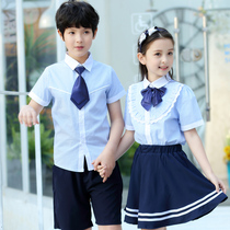 Childrens clothing kindergarten Garden clothing group Summer new student school uniform class uniforms male and female children English style set Y8101