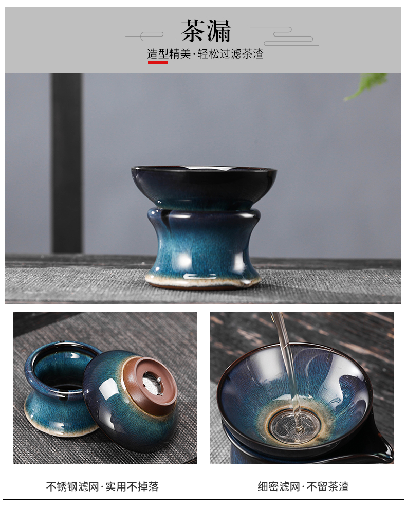 TaoMingTang fambe masterpieces kung fu tea set household TuHao wiredrawing built red glaze, silver cups