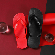 Fashion casual cool slippers mens bath non-slip soft bottom breathable beach shoes summer new couple bathroom flip flops