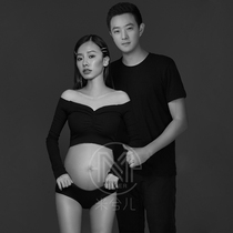 885 couples pregnant women Photo clothing for rent Black Thin Dew shoulder Pictures During pregnancy Art Photography Photography Write True clothes