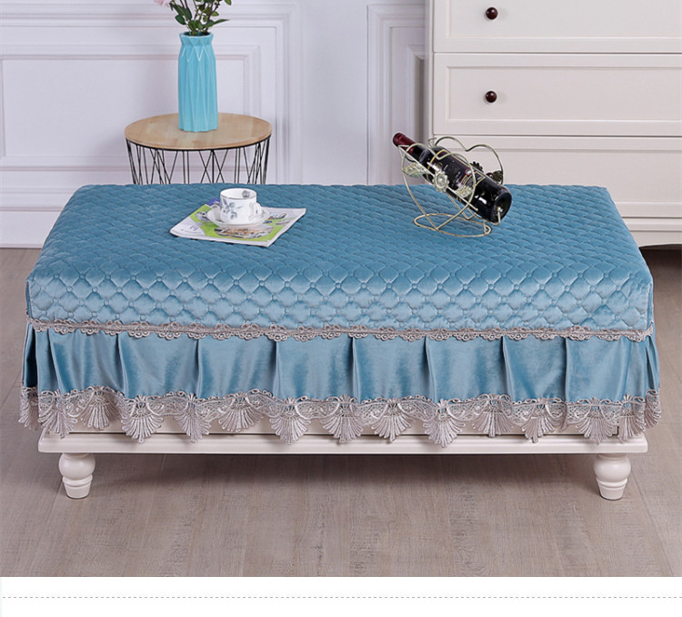 Bộ trà cashmere dày của Hà Lan bao gồm vải hộ gia đình chống bụi vải khăn trải bàn khăn trải bàn để dưới kính
