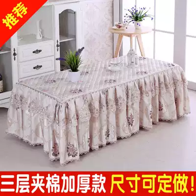 Household living room coffee table cover rectangular electric furnace cover dustproof electric stove table cover fabric baking fire tablecloth thick cover cloth