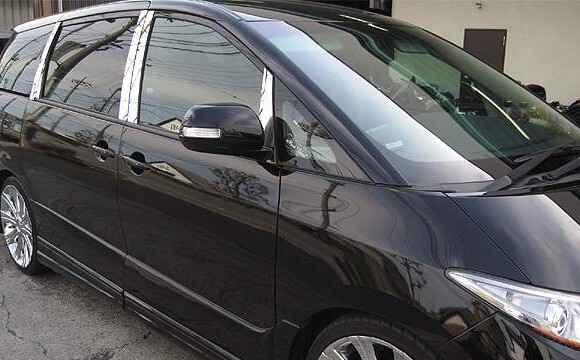 Estima Gsr/Acr50 Previa Grand Master Electroplated Silver Piano Black Window Trim Abc Pillar Sticker Estima Gsr/Acr50 Previa Grand Master Electroplated Silver Piano Black Window Trim Abc Pillar Sticker