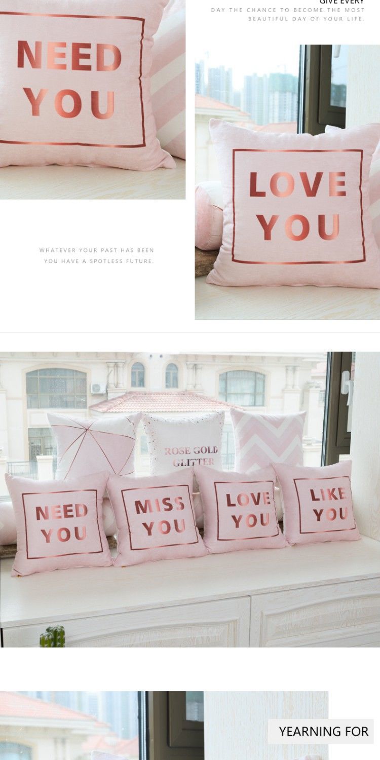 Bắc Âu INS gió đơn giản tinh tế ROSE GOLD gối đệm gối văn phòng thắt lưng gối kẹo gối tựa lưng - Trở lại đệm / Bolsters gối tựa lưng sofa