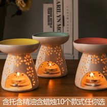 Aromatherapy lamp Essential oil lamp Bedroom candle Home creative essential oil aromatherapy ceramic incense burner Beauty salon club aromatherapy stove