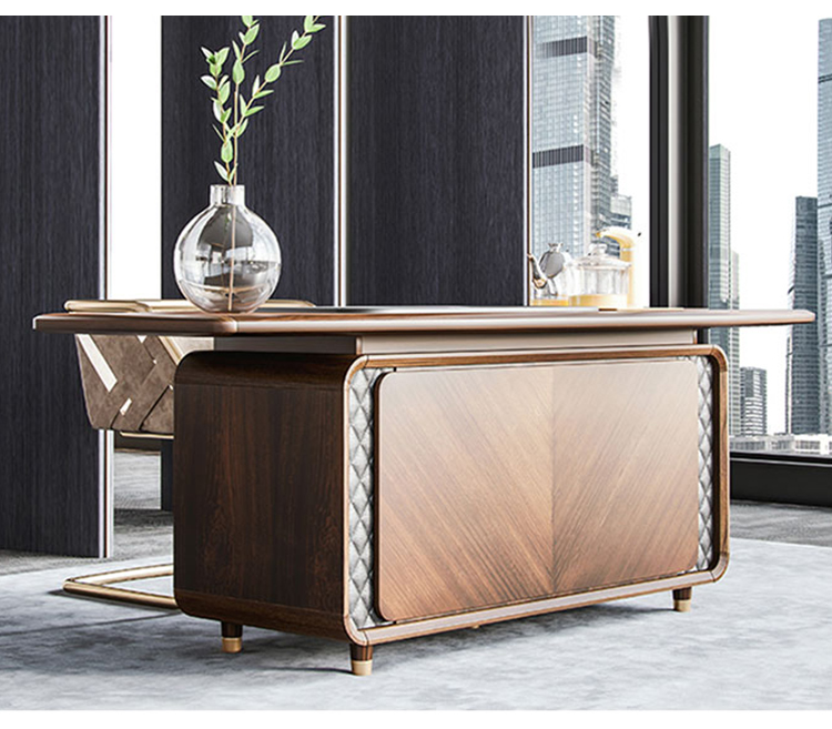 New Chinese tea table and chair combination solid wood kung fu tea home Zen tea room furniture walnut custom small tea table