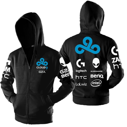 Cloud9 Осень и Зимняя официальная команда C9 League of Legends Log E -Sports съедайте куриную потогонную куртку с капюшоном мужчина