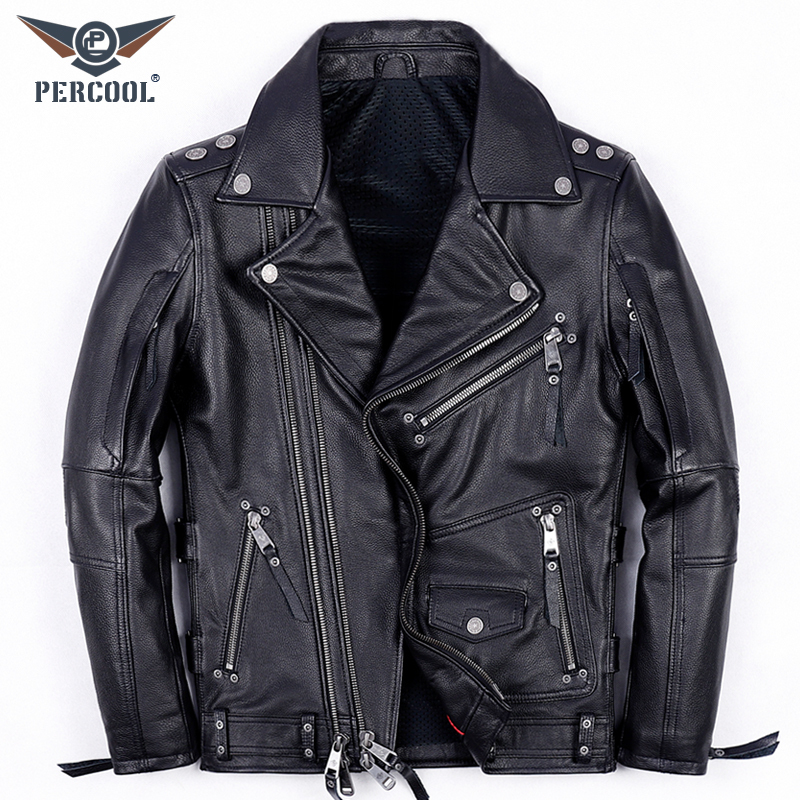 Harley Motorcycle Jacket Genuine Leather Men's First Layer Cowhide Riding Coat Heavyweight New Large Lapel Motorcycle Jacket