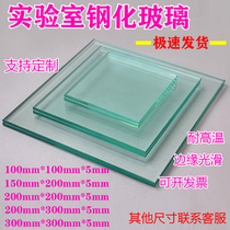 Glass plate laboratory small size tempered glass sheet high temperature resistant glass high transparency customized tempered sight glass glass sheet