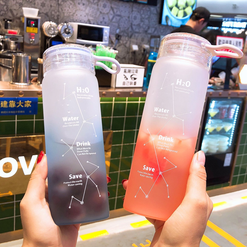 Simple constellation personality frosted glass female creative trend water cup Net red household cute fresh cup