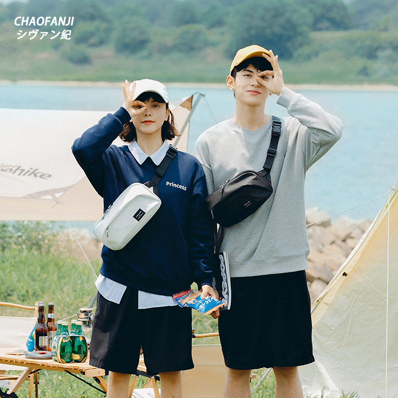 Hassiey Japanese trendy brand crossbody bag men's fashion all-match chest bag women's new national tide pocket ins light