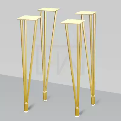 Spot wrought iron table legs, office table legs, dining table bracket, table frame, coffee table legs, dining table legs, computer table legs, golden customization