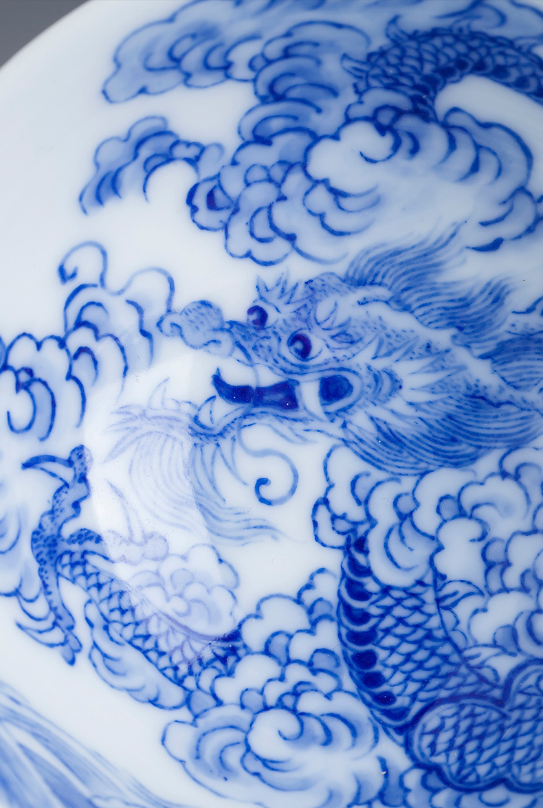 Santa teacups hand - made ceramic kungfu ruyi flower painting of YunLongWen cup all hand of jingdezhen tea service master