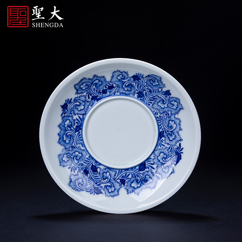 Holy big three to tureen hand - made porcelain ceramic full tang grass grain tureen tea bowl full manual of jingdezhen tea service