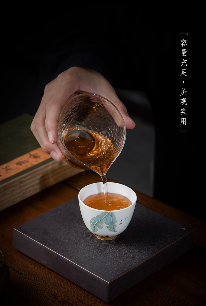 Santa teacups hand - made ceramic kungfu up new colors in grain cup sample tea cup manual of jingdezhen tea service master
