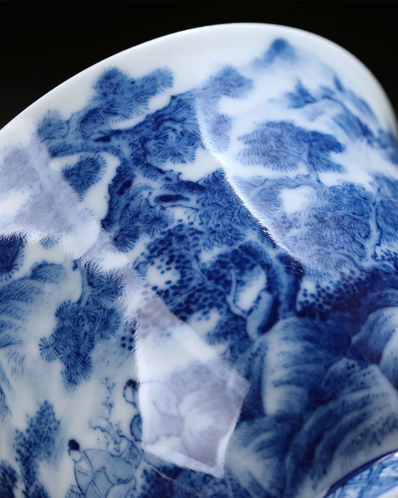 St the ceramic kongfu master cup manual hand - made blue mountain, poly real masters cup of jingdezhen tea service by hand
