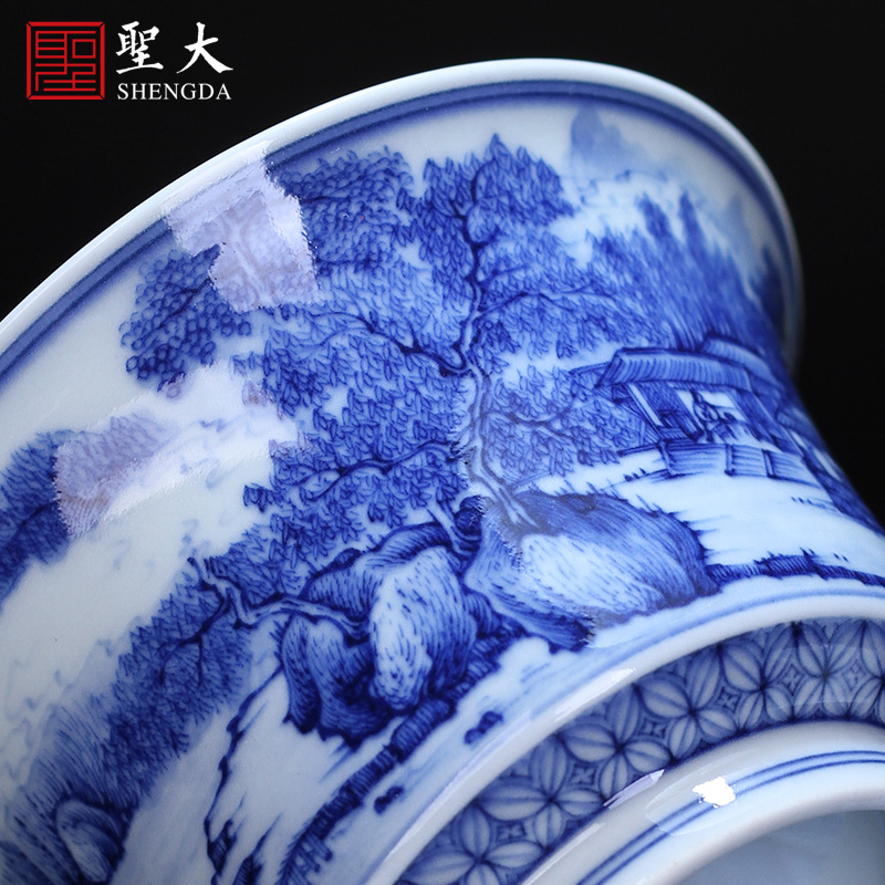 St large ceramic three tureen tea bowl manual hand - made porcelain maolin saixu tureen jingdezhen tea by hand