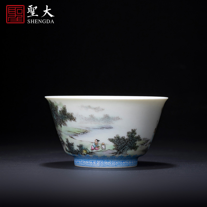 St ceramic kung fu tea cups all hand figures pastel bamboo and poly real masters cup sample tea cup of jingdezhen tea service