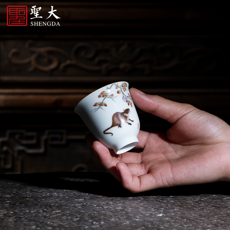 The New color rat at Santa teacups hand - made ceramic kung fu in the spring the bell cup cup all hand of jingdezhen tea service master