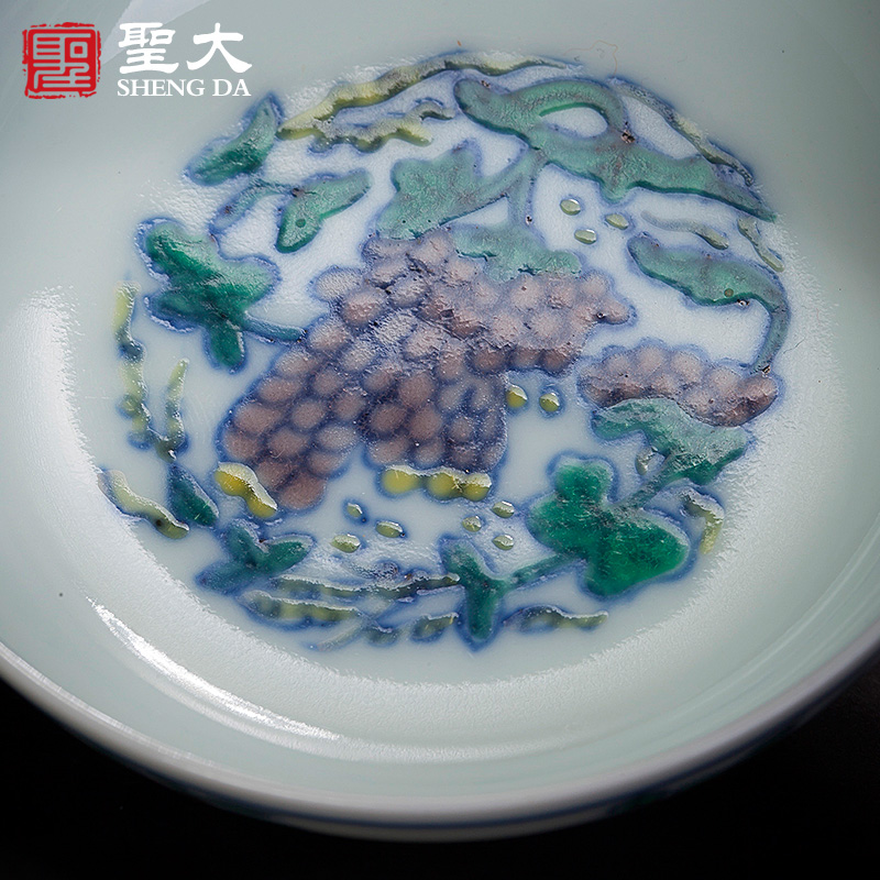 St you fight exotic flowers and large ceramic antique doucai grape grain lamp that kung fu tea cups all hand of jingdezhen tea service