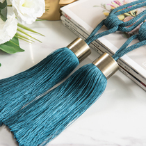 Simple modern curtain hanging ball tied ball strap tied rope hanging ball hanging fringe tied flower hook decorative ball tassel