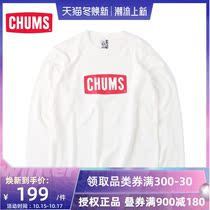 CHUMS Qiaqia bird trend outdoor men and women long sleeve T-shirt print LOGO CH01-1284