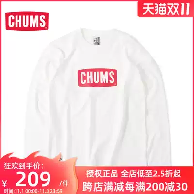 CHUMS Qiaqia bird trend outdoor men and women long sleeve T-shirt print LOGO CH01-1284