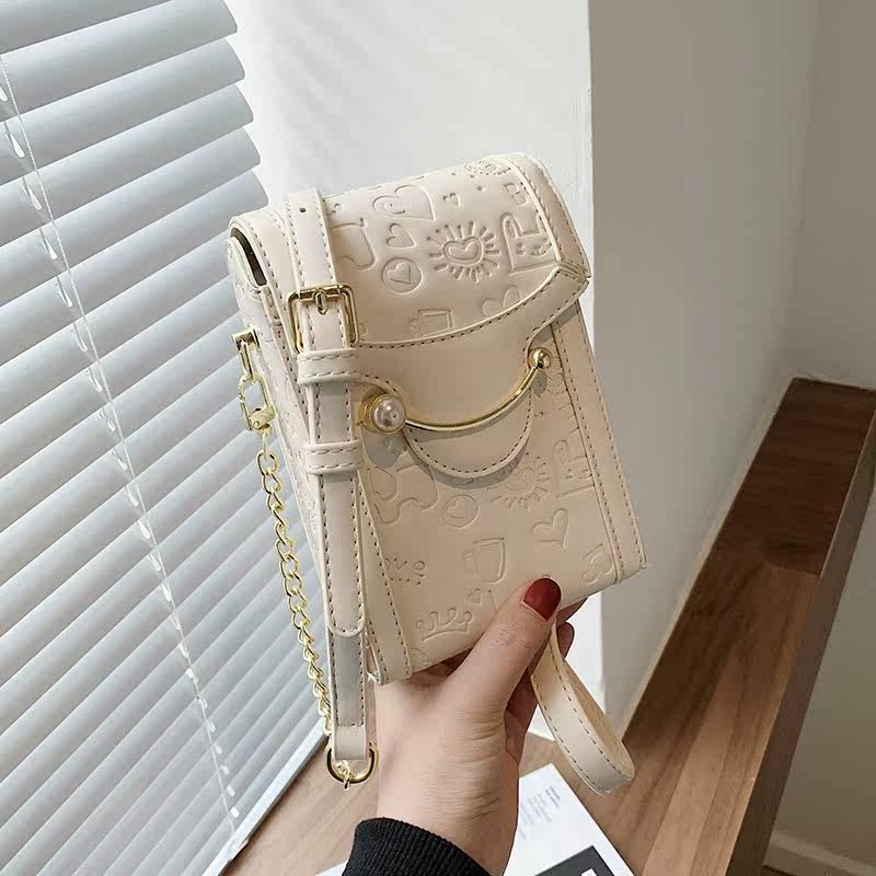 Trendy brand popular bag women's summer all-match 2021 new texture fashion chain small square bag messenger bag mobile phone bag