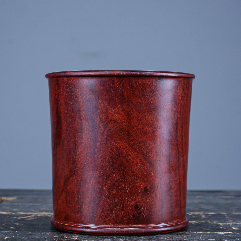 African leaf rosewood pen holder creative carving desk face gift ornament vintage wood storage box solid wood