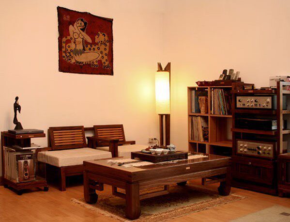 Noble audio rack (cabinet) black walnut interior horseshoe foot overlord account antique coffee table customization