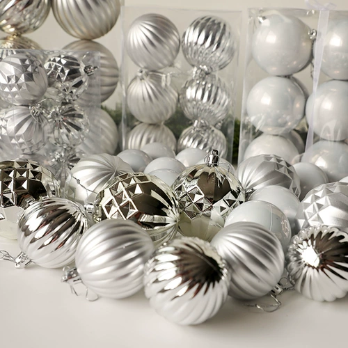 6-10 см серебристо-серый набор рождественских шаров особой формы, подвесные украшения для елки, рождественские украшения, подвесной шар, рождественский орнамент, подвесной шар